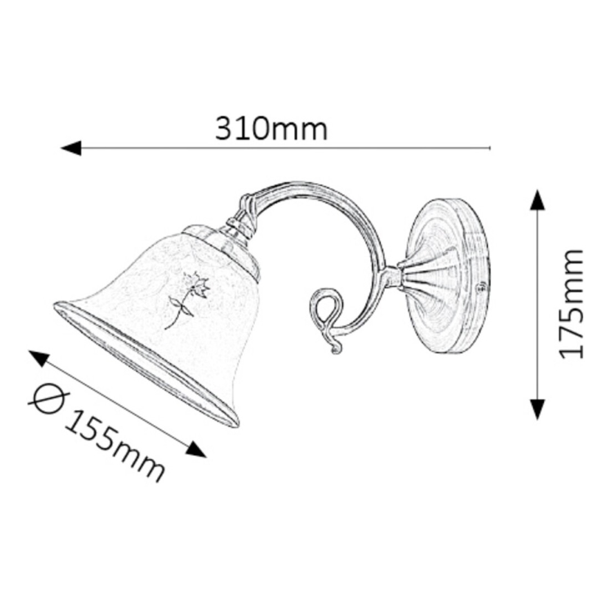 Rabalux - Fali lámpa 1xE14/40W/230V