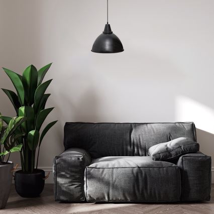 Rabalux - Zsinóros függeszték 1xE27/60W/230V Ø 36 cm fekete