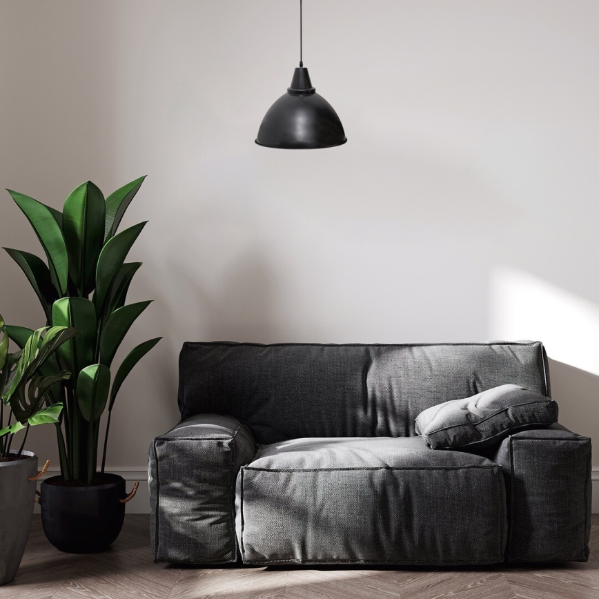 Rabalux - Zsinóros függeszték 1xE27/60W/230V Ø 36 cm fekete
