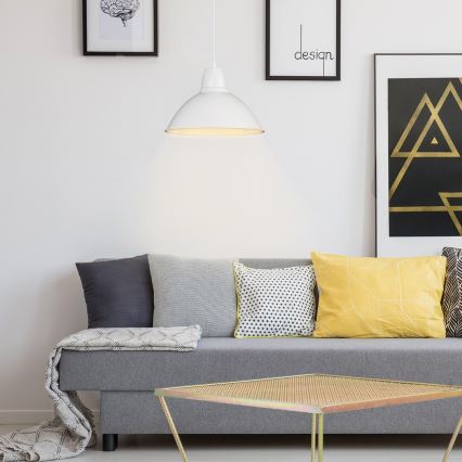 Rabalux - Függeszték kábellel 1xE27/60W/230V fehér