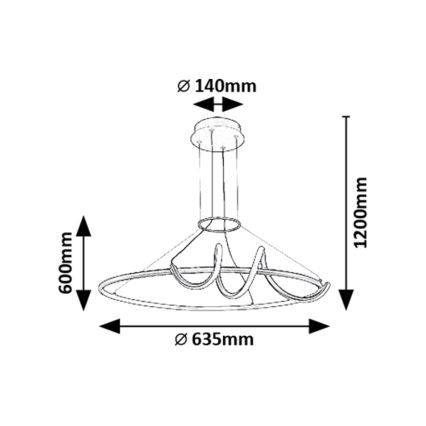Rabalux - LED Dimmelhető csillár zsinóron LED/46W/230V 3000-6500K + távirányítás
