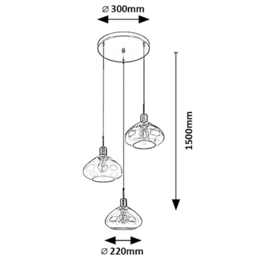 Rabalux - Függeszték kábelre 3xE27/40W/230V
