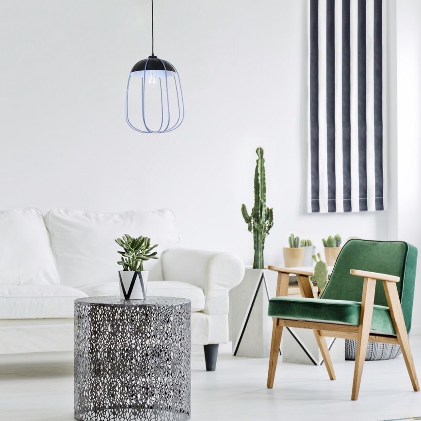 Rabalux - Csillár zsinóron 1xE27/60W/230V fekete/kék