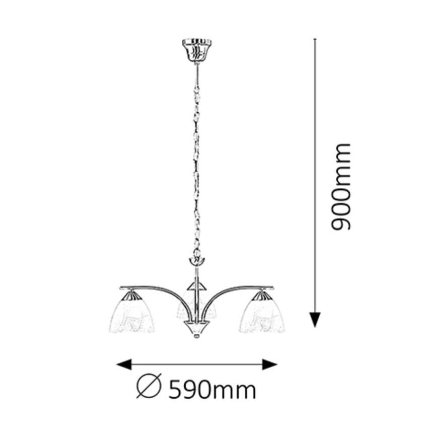 Rabalux - Csillár láncon 3xE14/40W/230V