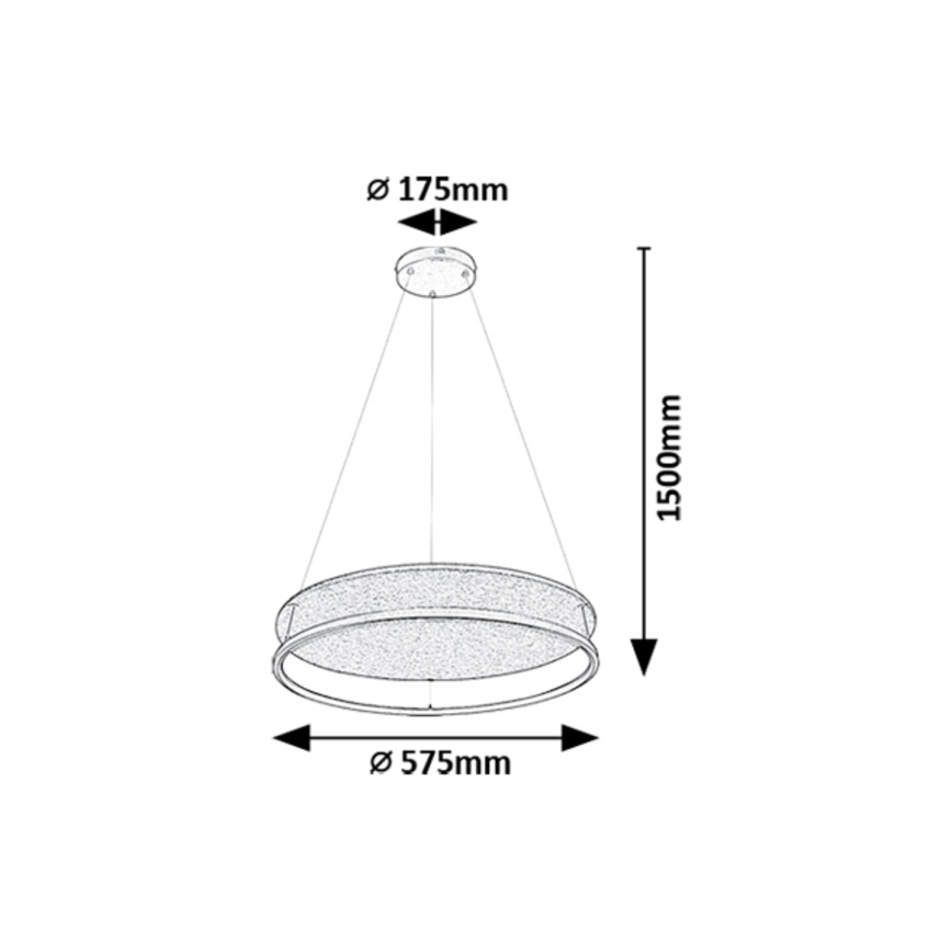 Rabalux - LED csillár kábelre szerelve LED/40W/230V 3000/4000K