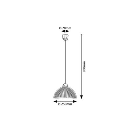 Rabalux - Kábeles függeszték 1xE27/60W/230V átm. 25 cm