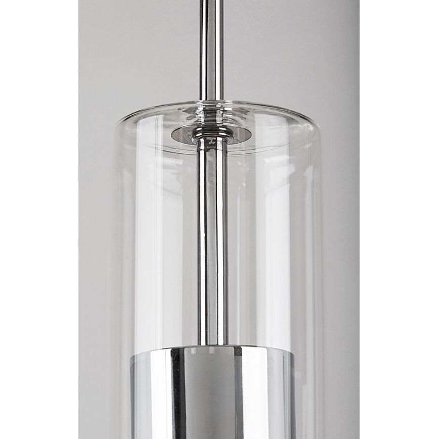 Rabalux - Csillár zsinóron 1xGU10/50W/230V átlátszó/fényezett króm