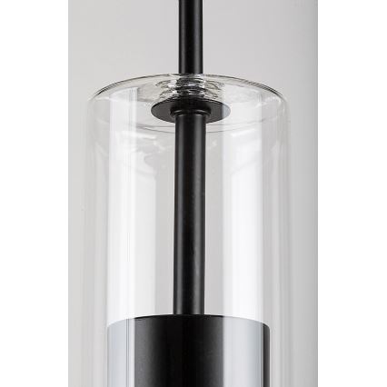 Rabalux - Csillár zsinóron 1xGU10/50W/230V átlátszó/fekete