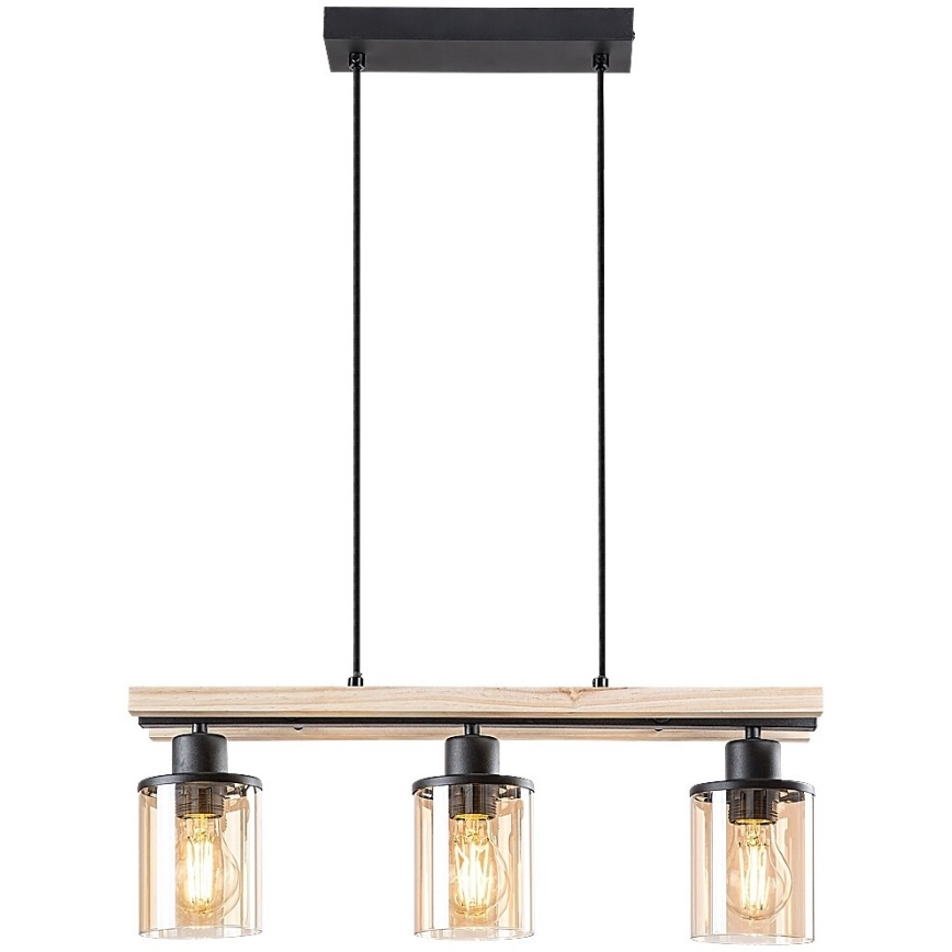 Rabalux - Függeszték kábelre 3xE27/25W/230V fenyő