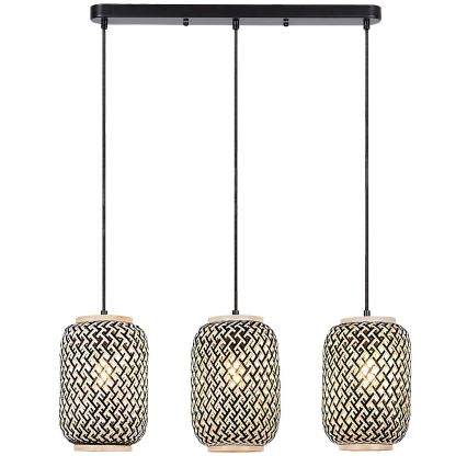 Rabalux - Függeszték zsinóron 3xE27/40W/230V rattan
