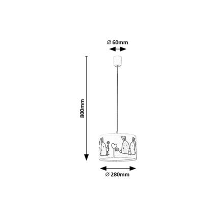 Rabalux - Gyerek csillár zsinóron 1xE27/40W/230V