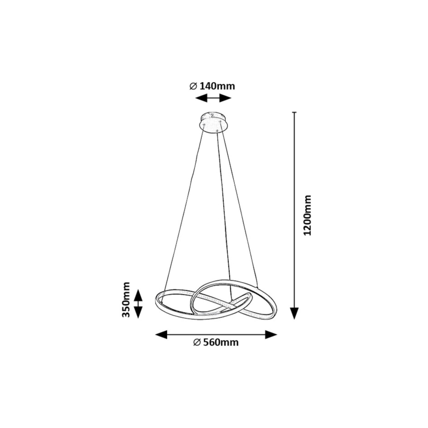 Rabalux - LED Csillár zsinóron LED/36W/230V 3000K arany