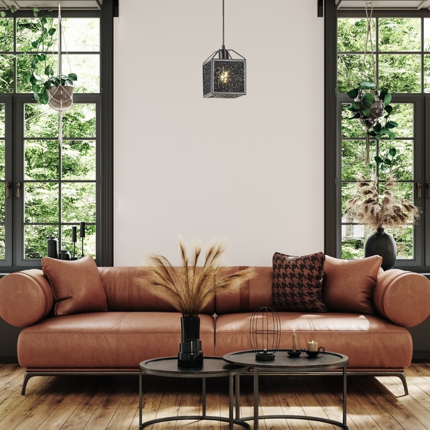 Rabalux - Csillár zsinóron 1xE27/40W/230V fekete