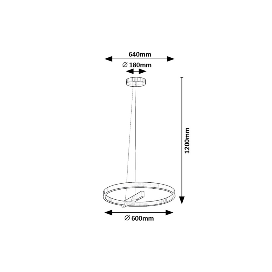 Rabalux - LED Csillár zsinóron LED/34W/230V matt króm