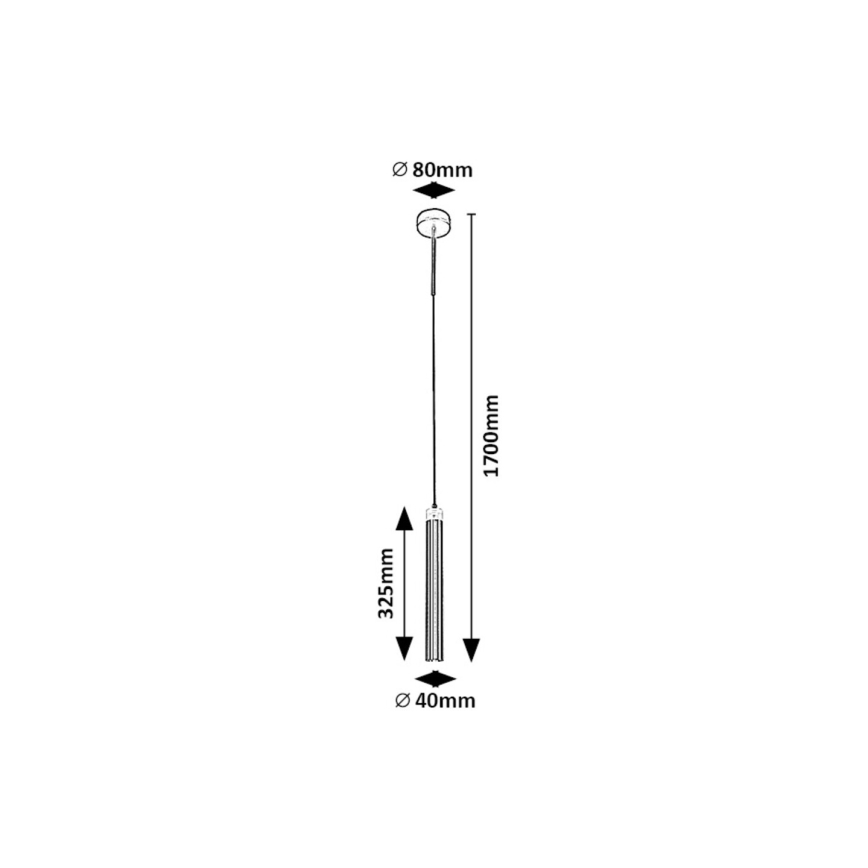 Rabalux - LED Csillár zsinóron LED/10W/230V 4000K fekete/arany