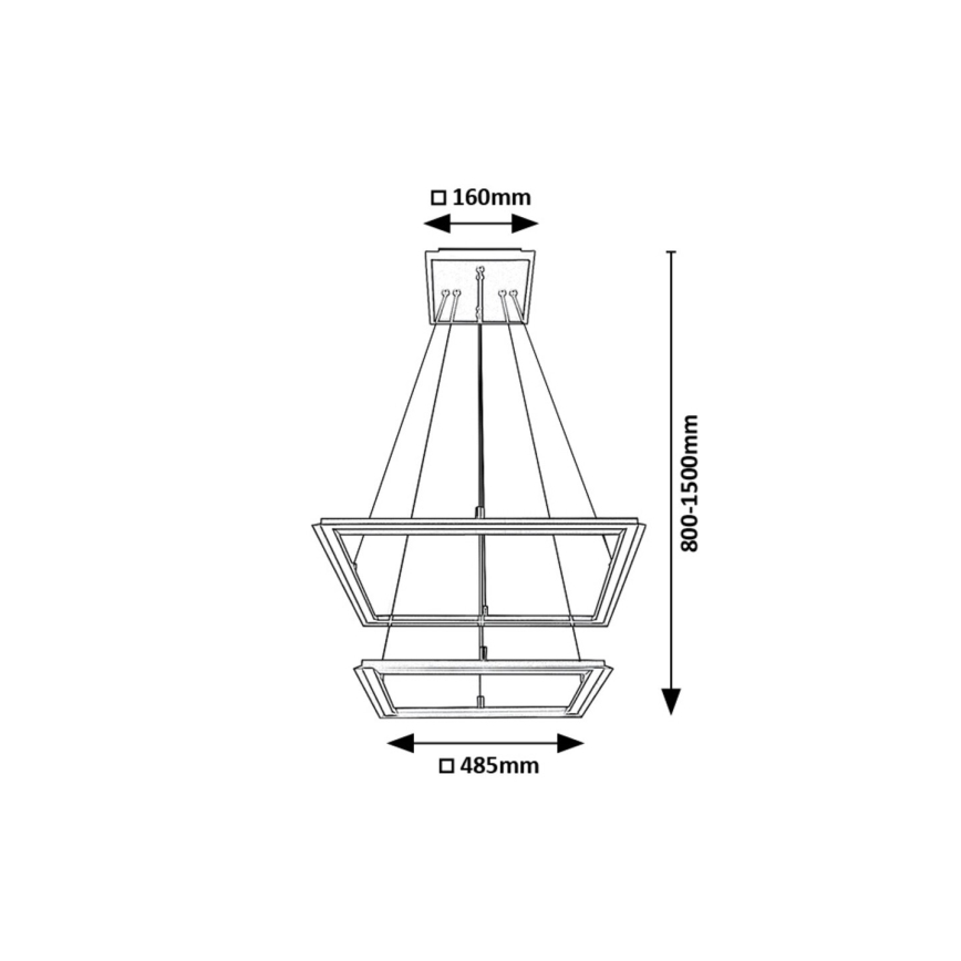Rabalux - LED Csillár zsinóron 2xLED/24W/230V 3000K