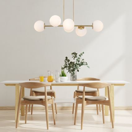 Rabalux - Csillár zsinóron 6xE27/35W/230V arany