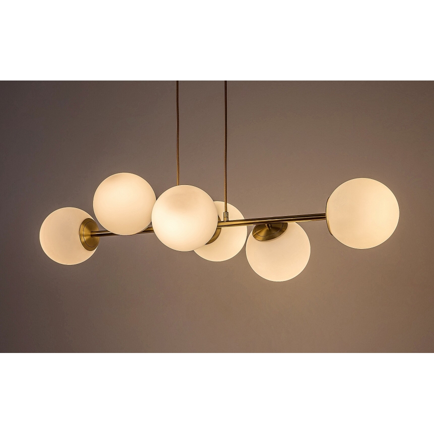 Rabalux - Csillár zsinóron 6xE27/35W/230V arany