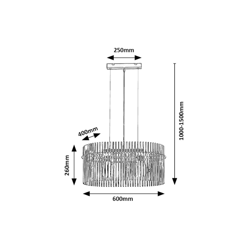 Rabalux - Csillár zsinóron 2xE27/40W/230V
