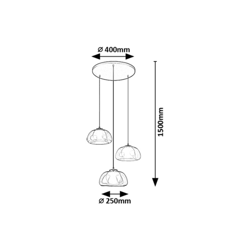 Rabalux - Csillár zsinóron 3xG9/5W/230V
