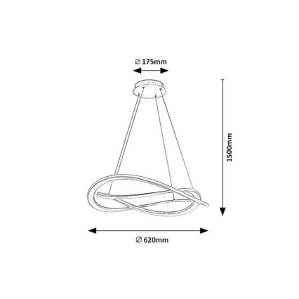 Rabalux - LED függőlámpa kábellel LED/72W/230V 3000K