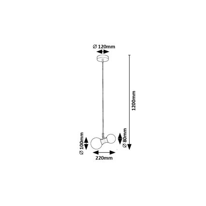 Rabalux - Csillár zsinóron 2xG9/28W/230V