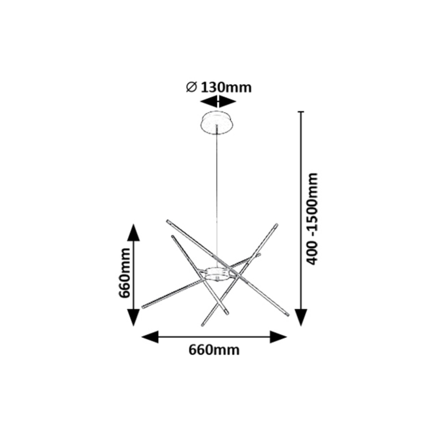 Rabalux - LED Csillár zsinóron LED/40W/230V 3000K arany