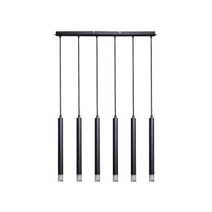 Rabalux - Csillár zsinóron 6xG9/5W/230V fekete