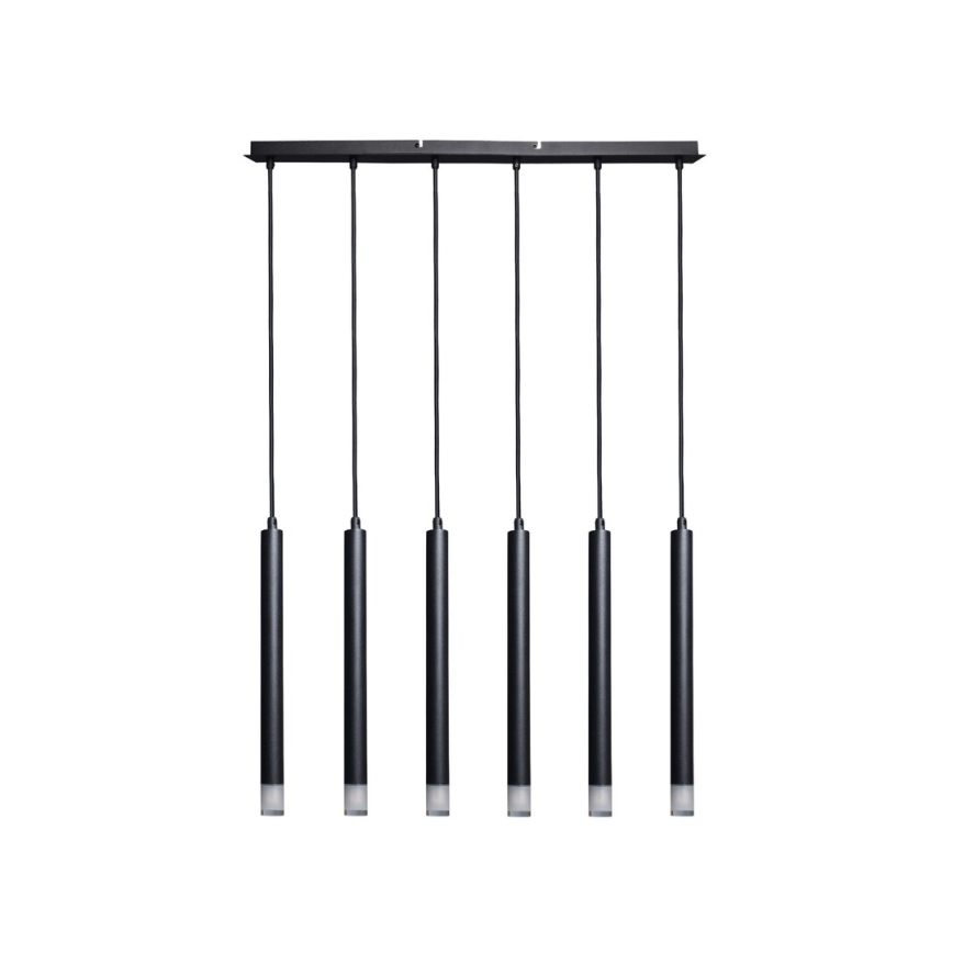 Rabalux - Csillár zsinóron 6xG9/5W/230V fekete