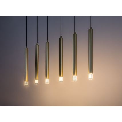 Rabalux - Csillár zsinóron 6xG9/5W/230V arany