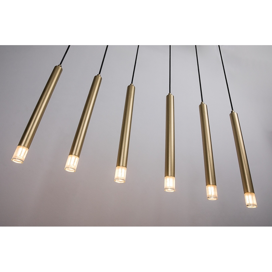 Rabalux - Csillár zsinóron 6xG9/5W/230V arany