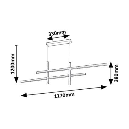Rabalux - LED Csillár zsinóron LED/40W/230V 3000K