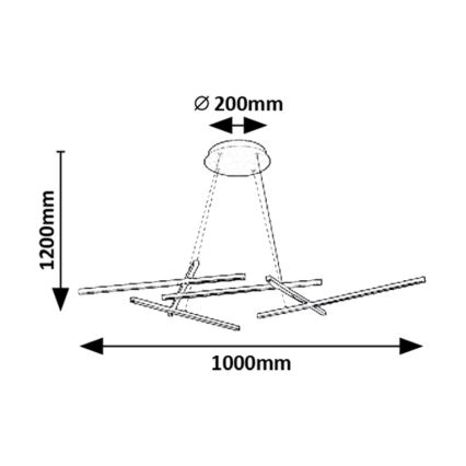 Rabalux - LED dimmelhető csillár zsinóron LED/40W/230V 3000-6500K + távirányítás