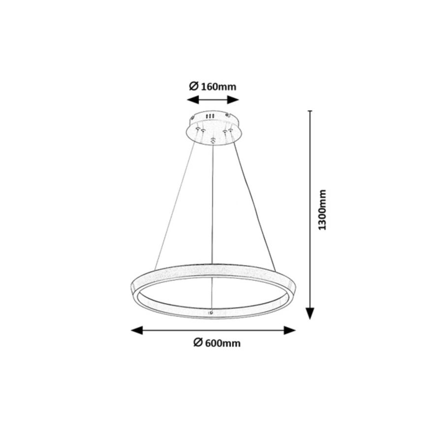 Rabalux - LED fényerőszabályozható kábellel függeszthető csillár LED/36W/230V 3000-6500K + távirányító