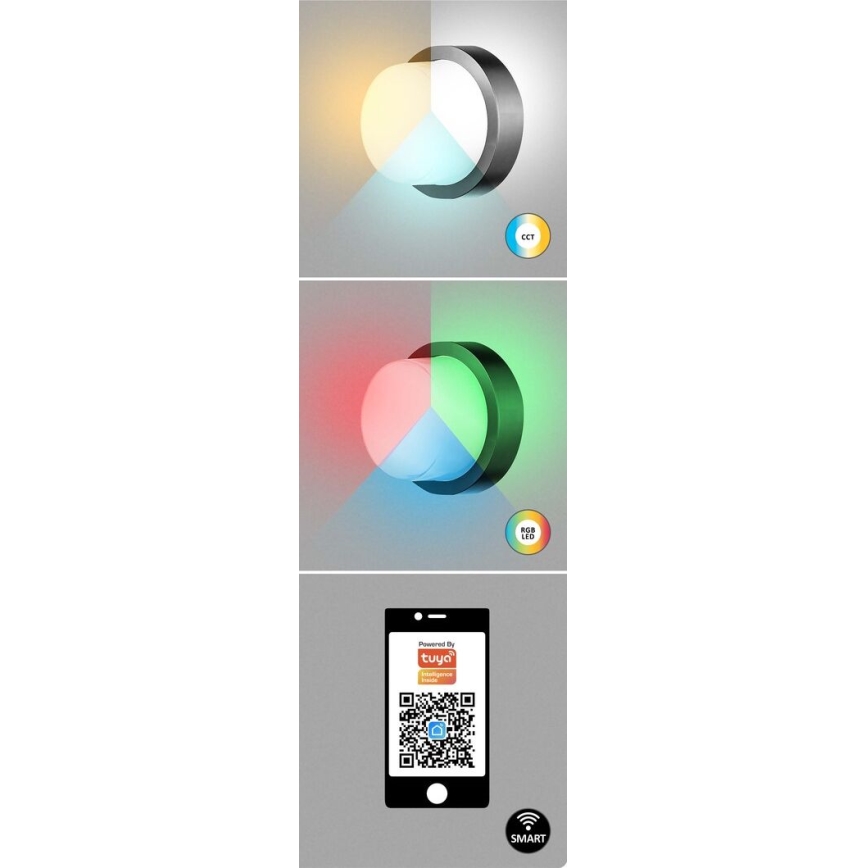 Rabalux - LED RGBW Dimmelhető kültéri fali lámpa LED/10W/230V IP54 Wi-Fi Tuya