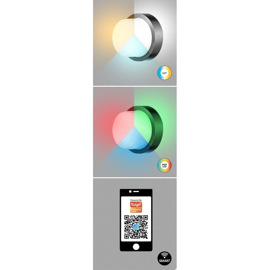 Rabalux - LED RGBW Dimmelhető kültéri fali lámpa LED/10W/230V IP54 Wi-Fi Tuya