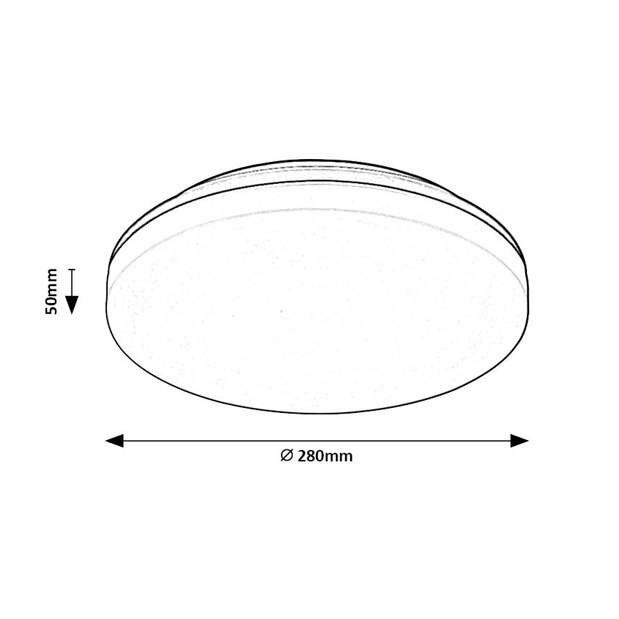 Rabalux - Fürdőszobai LED mennyezeti lámpatest LED/24W/230V IP54, átmérő 28 cm