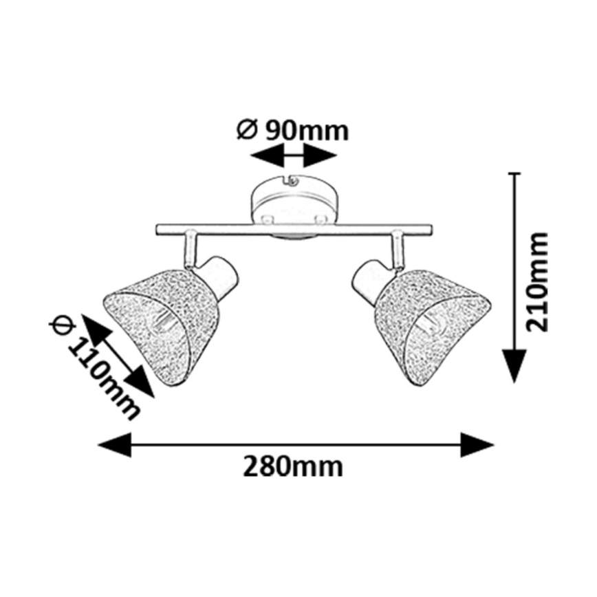 Rabalux - Spotlámpa 2xE14/10W/230V