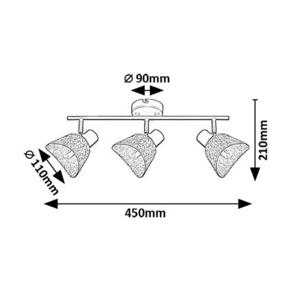 Rabalux - Spotlámpa 3xE14/10W/230V