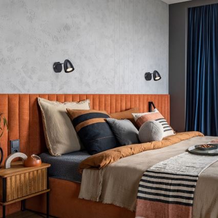 Rabalux - Fali spotlámpa 1xGU10/5W/230V fekete