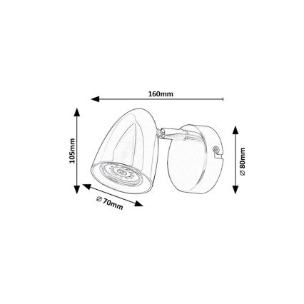 Rabalux - Fali spotlámpa 1xGU10/5W/230V fehér