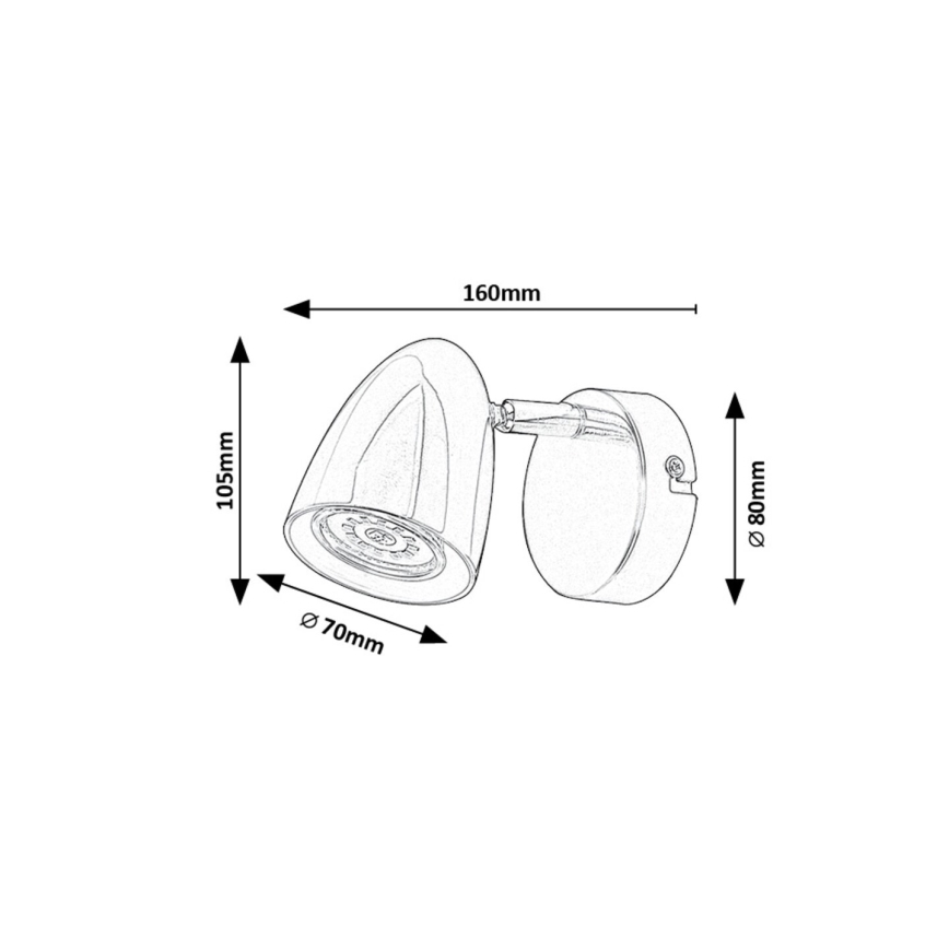 Rabalux - Fali spotlámpa 1xGU10/5W/230V fehér