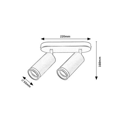 Rabalux - Spotlámpa 2xGU10/35W/230V