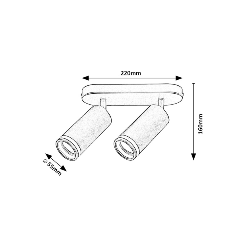 Rabalux - Spotlámpa 2xGU10/35W/230V
