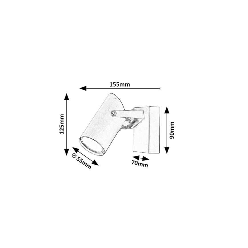 Rabalux - Fali spotlámpa 1xGU10/25W/230V