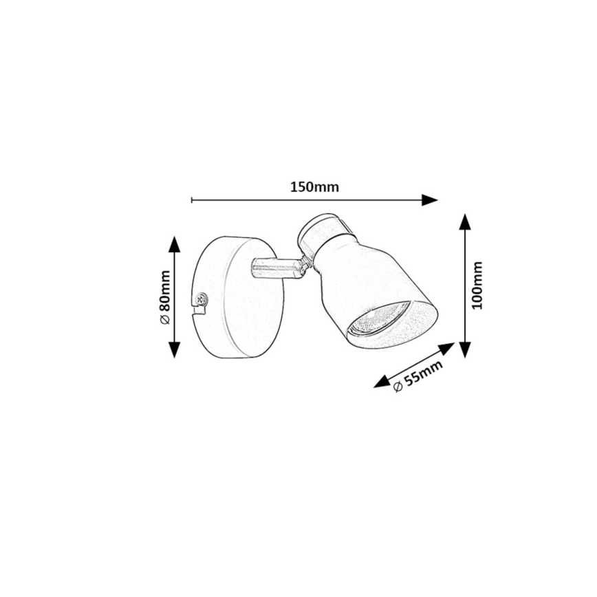 Rabalux - Fali spotlámpa 1xGU10/25W/230V