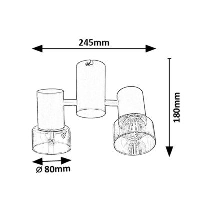 Rabalux - Spotlámpa 2xE14/15W/230V