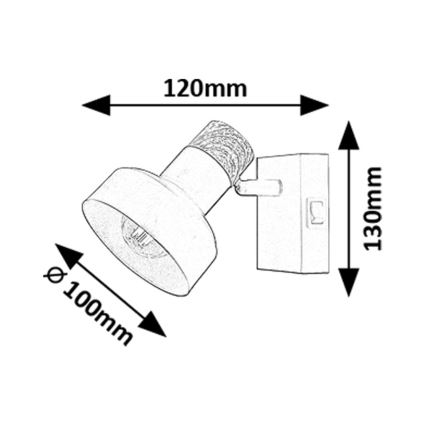 Rabalux - Fali spotlámpa 1xE14/15W/230V