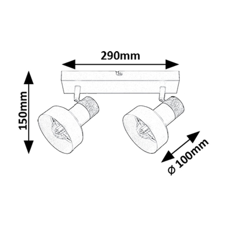 Rabalux - Spotlámpa 2xE14/15W/230V