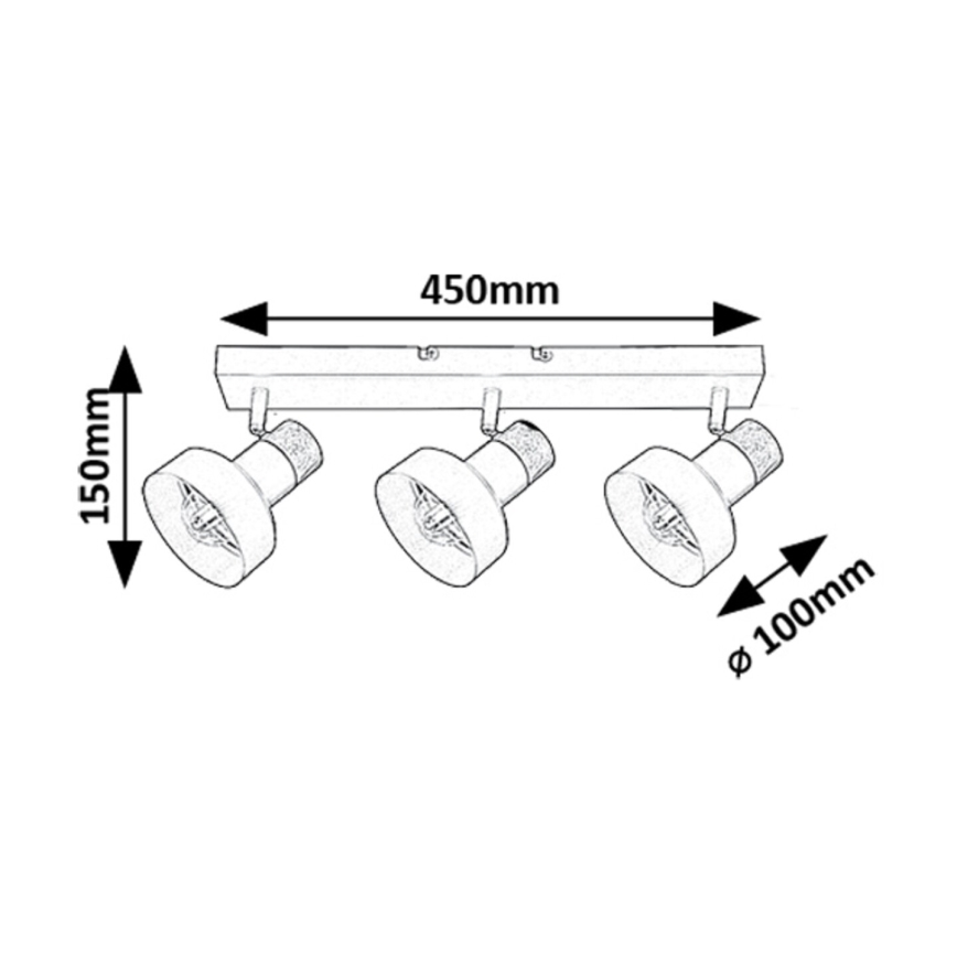 Rabalux - Spotlámpa 3xE14/15W/230V